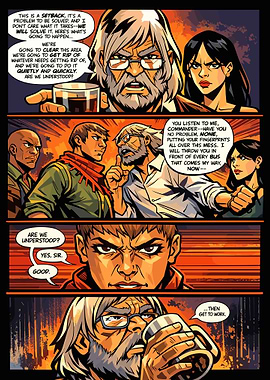 Comic Panel: Commander Gives Orders
