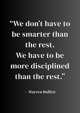 Warren Buffett quote on discipline