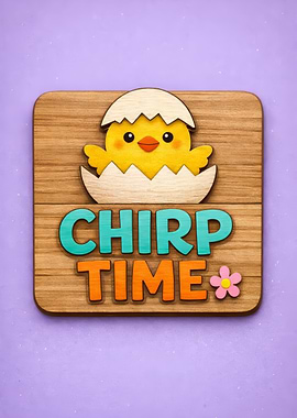 Cute Chick Hatching from Egg