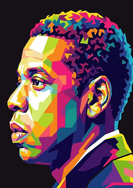 Colorful Portrait of Jay-Z