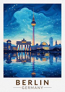Berlin Skyline at Night