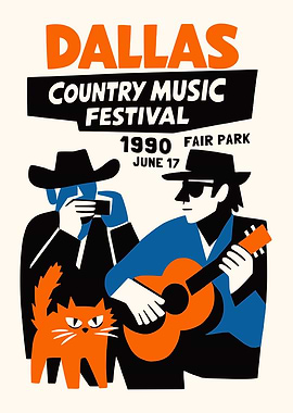 Dallas Country Music Poster