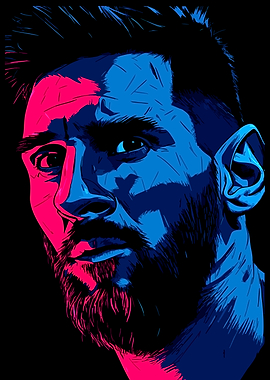 Lionel Messi Pop Art Portrait