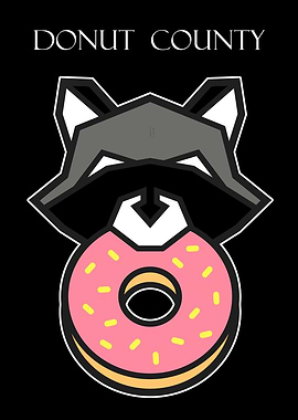 Donut County Raccoon Eating Donut