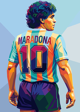 Diego Maradona Pop Art Portrait