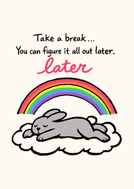 Rainbow Nap Time Poster