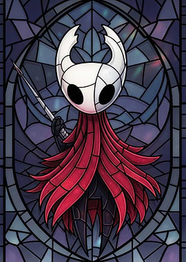 Hornet Hollow Knight in Stained Glass Style