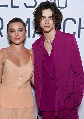 Florence Pugh and Timothée Chalamet