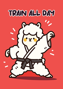 Cute Alpaca Karateka
