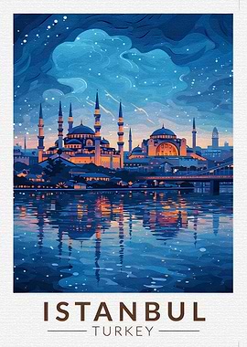 Istanbul Cityscape at Night