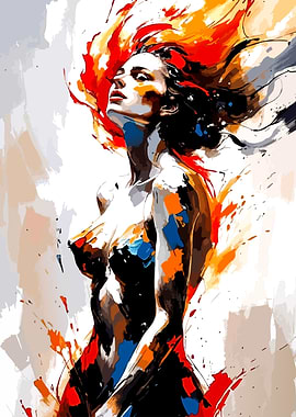 Fiery Woman Portrait