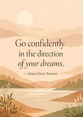 Inspirational Landscape with Quote