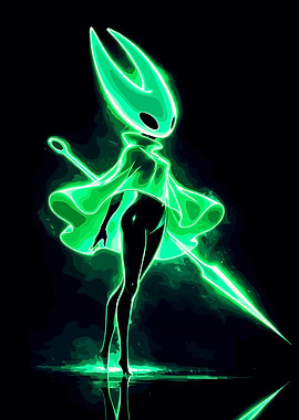 Glowing Hornet from Hollow Knight