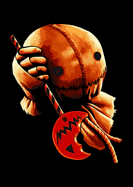 Sam from Trick 'r Treat Holding Candy