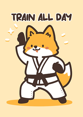 Cute Fox in Karate Gi