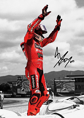 Marc Marquez Celebrating Victory