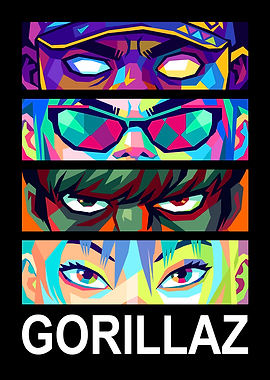Gorillaz Band Members Pop Art