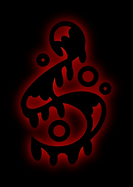 Red and Black Abstract Symbol