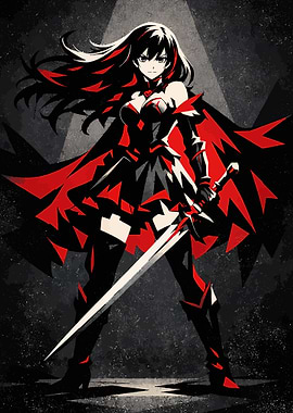 Anime Warrior with Sword