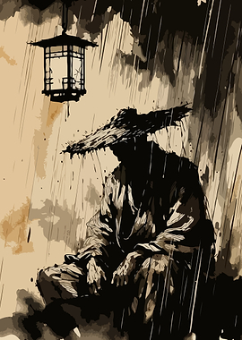 Samurai in the Rain Vintage