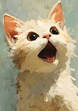 Surprised Kitten Yelling