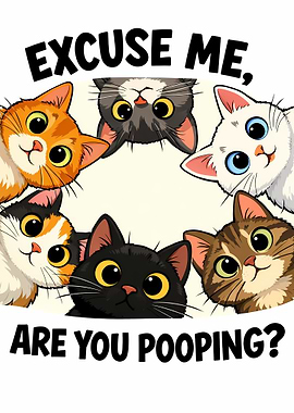 Cats Asking 'Are You Pooping?'
