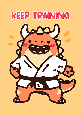 Cute Dragon in Karate Gi
