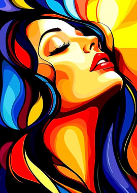 Vibrant Portrait of a Woman