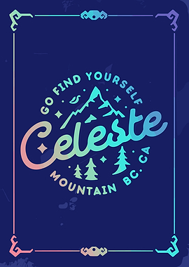 Celeste Mountain BC Travel Poster