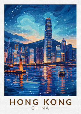 Hong Kong Skyline at Night