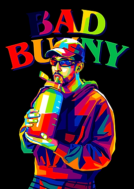 Bad Bunny Pop Art