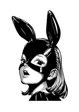 anime Girl in Bunny Mask