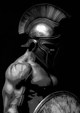 Spartan Warrior with Shield