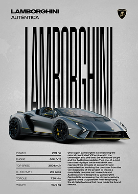 Lamborghini Auténtica Poster