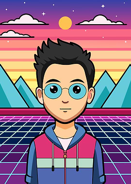 Retro Sunset Avatar
