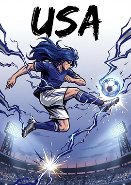 USA Soccer Anime Champion Spirit