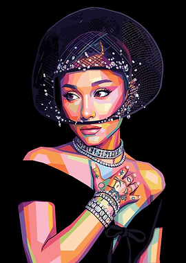 Ariana Grande Pop Art Portrait