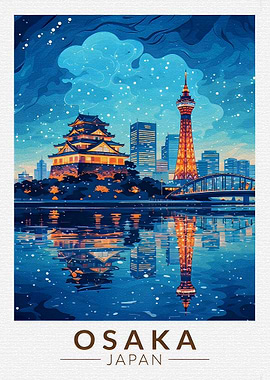 Osaka Cityscape at Night