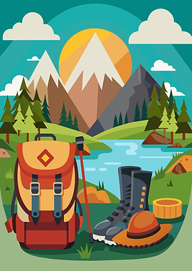 Hiking Adventure Scene