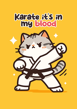 Karate Cat in Gi
