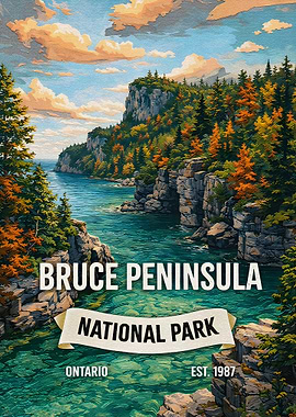 Bruce Peninsula National Park Vintage Poster