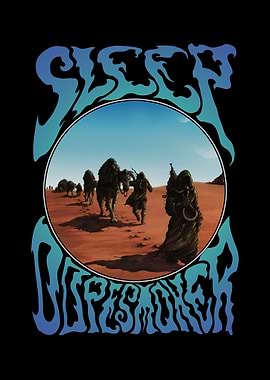 Desert Caravan with Psychedelic Border