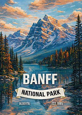 Banff National Park Vintage Poster