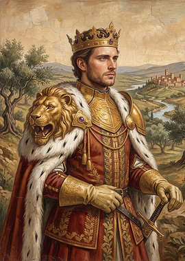 King with Lion Shoulder Cape