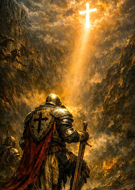 Knight Gazing at Divine Light