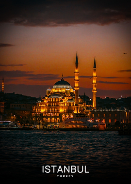 Istanbul Mosque at Sunset