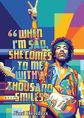 Jimi Hendrix Pop Art Quote