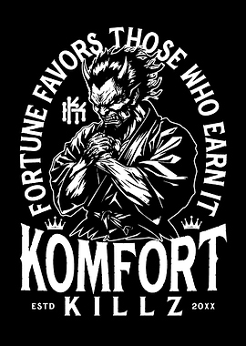 Demon Warrior with Japanese Text