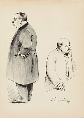 Caricatures of Two Men