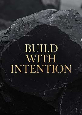 Build With Intention Text Art